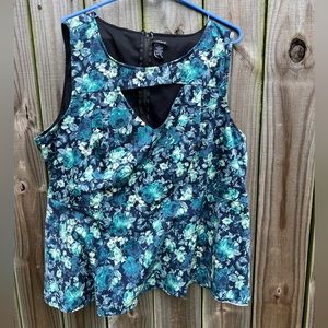 Torrid Blue Floral Top